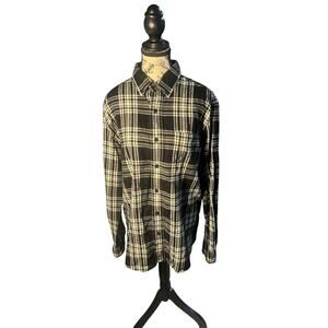 Men's L.L. Bean Flannel Medium Regular Black and White EUC